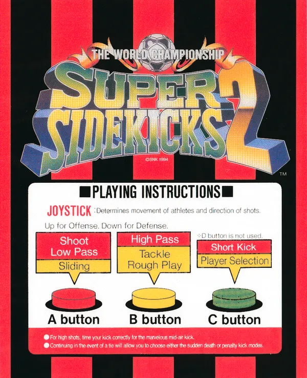 Super Sidekicks 2 mini marquee